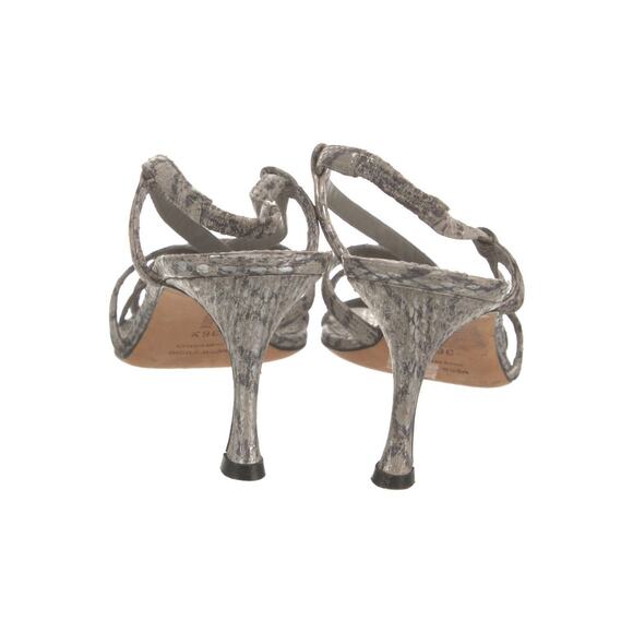 ❤️Manolo Blahnik Scarso Snakeskin Slingback Heels❤️ - Picture 4 of 5